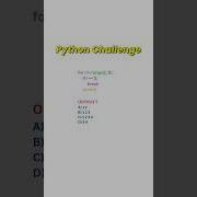Python Coding Challenge 25 Second Output Test Python Practice