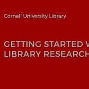 Getting Started With Library Research