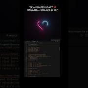 Animated Heart Using HTML CSS JavaScript Web Dev Magic In 30 Sec Shorts