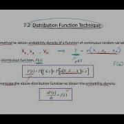Distribution Function Technique To Find The Probability Density Function Of A New Random Variable