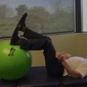 Supine Hamstring Isometric With Opposite Hamstring Stretch