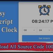 How To Build Alarm Clock In Javascript Easy Javascript Alarm Clock Code Hunter