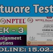 NPTEL SOFTWARE TESTING ASSIGNMENT 3 ANSWERS 2023