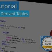 SQL Tutorial How To Join To Derived Tables