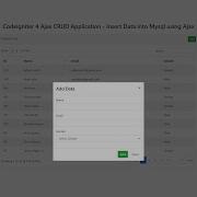 Ajax CRUD In Codeigniter 4 With DataTables Insert Data