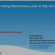 Optimizing Database Using Maintenance Plan