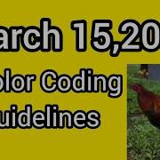 March 15 2026 Color Coding Guidelines
