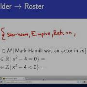 Set Builder Notation Screencast 2 3 4