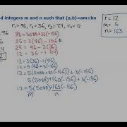 Euclidean Algorithm Finding M And N Values Negative Example
