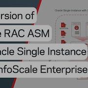 Conversion Of Oracle RAC ASM To Oracle Single Instance With InfoScale Enterprise