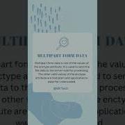 Multipart Form Data In HTML VRTECH Html Html5 Htmltutorial Frontend Htmlcss