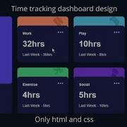 Time Tracking Dashboard Design Using Only Html And Css