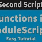 Functions In ModuleScripts 60 Second Scripting