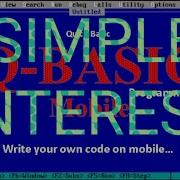 Write A Program To Calculate Simple Interest QBASIC Program Tseries Suspense TV