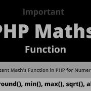 Some Important Maths Function In PHP Function In PHP By Vivek Shakya Tutorial 08