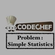 Simple Statistics Problem Code Chef Daily Coding Problem Java Code