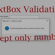 VB NET TextBox Validation For Numbers Only 2020
