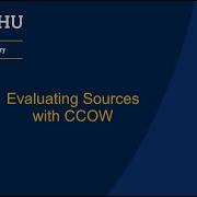 Evaluating Sources With CCOW