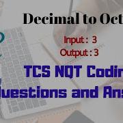 Convert Decimal To Octal In JAVA TCS NQT Coding Problem Solved