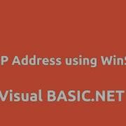 Get IP Address Using WinSock Component In VB Net