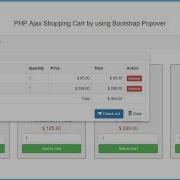 Корзина покупок Ajax на PHP с использованием всплывающего окна Bootstrap