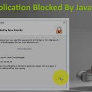Fix Application Blocked By Java Security