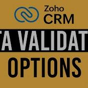 Zoho CRM Data Validation Options