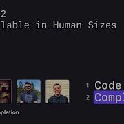 Code Completion Episode 2 Available In Human Sizes