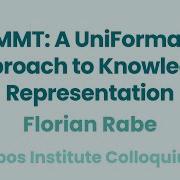 Florian Rabe MMT A UniFormal Approach To Knowledge Representation