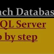 Attach Database In SQL Server