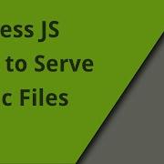Express JS Serving Static Files