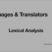 11 Lexical Analysis