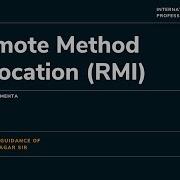 Remote Method Invocation RMI