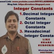 Integer Constants In C Language Constants In C Types Of Constants In C C Programming