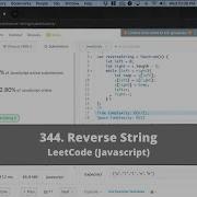 How To Solve 344 Reverse String On LeetCode Javascript