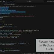 Performing Factor Analysis In Python VS Code