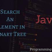 Search An Element In Binary Tree Java