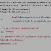 Mixture Problems Using Linear Systems