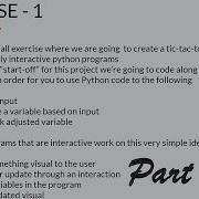 Tic Tac Toe Game Using Python Exercise 1 Part 4