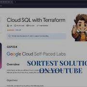 Cloud SQL With Terraform GSP234 Sort Solution Arcade Trail