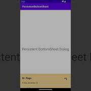 Android Bottom Sheet Dialog Model Persistent