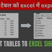 How To Export HTML Table To Excel File HTML Table Ko Excel File Me Export Kaise Kre