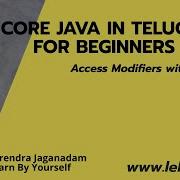 Access Modifiers With Examples Java Tutorial For Beginners In Telugu