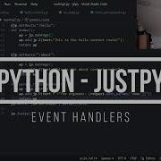 Python JustPy Event Handlers