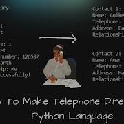 Telephone Directory In Python Python Projects