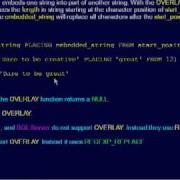 SQL 089 String Scalar OVERLAY Or How Can I Replace A Substring