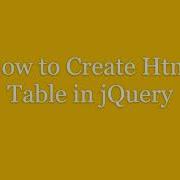 1 4 Advance Ajax Call How To Create Html Table In JQuery