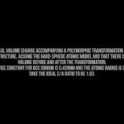 Calculate The Theoretical Volume Change Accompanying A Polymorphic Transformation In Pure Sodium
