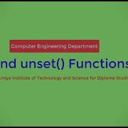 Isset And Unset Functions In PHP With Bhumika Zalavadia