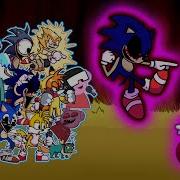 FNF Sonic VS Sonic EXE Confronting Yourself But Different Characters Sing It Everyone Sings